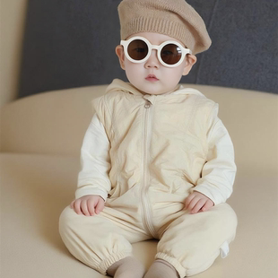 男宝宝衣服洋气帅气外出服春秋季 套装 婴幼儿连体衣 背带裤 婴儿秋装