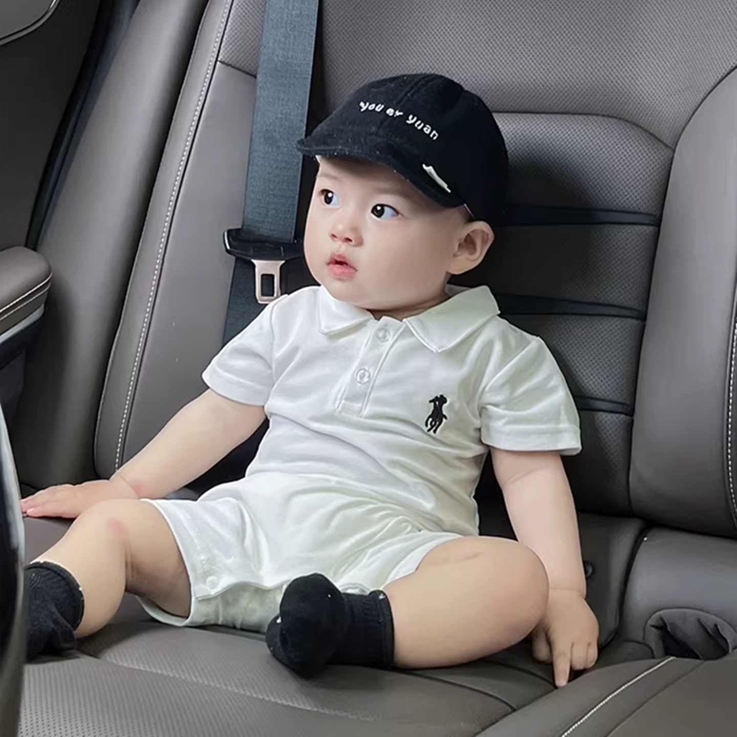 婴儿连体衣夏季薄款Polo衫短袖宝宝夏装衣服新生儿爬服洋气外出服