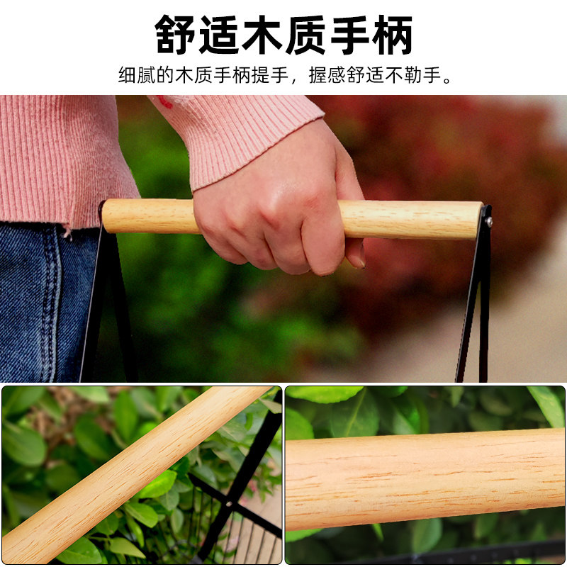 园艺工具置物篮子工具杂物收纳筐子多功能提篮摘水果家用铁艺农i.