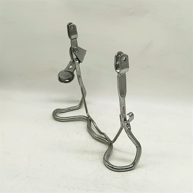 电动车简易款自行车脚撑通用双支撑後置车梯子後大脚架大车梯