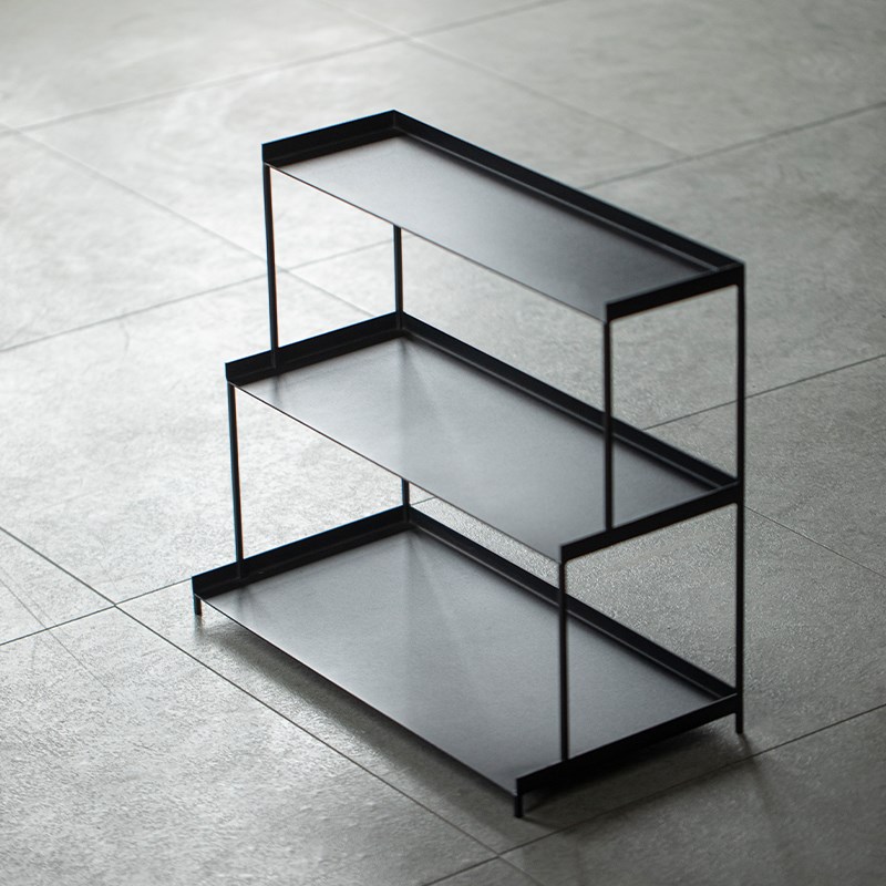 铁艺实木三层梯形茶棚茶具茶壶收纳展示柜杯架置物架茶具架