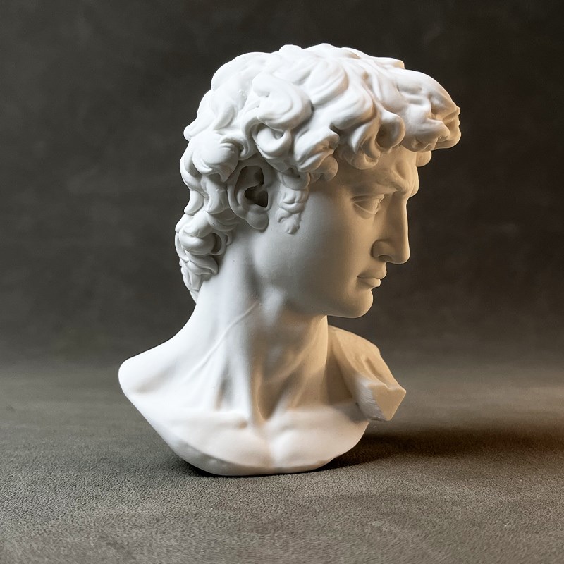 大卫石膏艺术雕塑书架桌面摆件摄影道具美术教具节日礼物扩香石