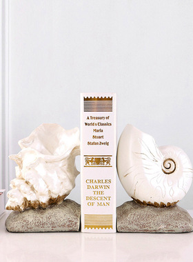 美式家居装饰书立工艺品 创意书靠书架书柜书房欧式摆件复古书挡