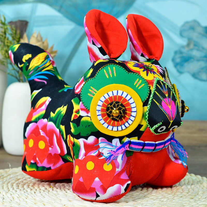 布老虎纯手工民间工艺品布艺玩偶公仔民俗摆件宝宝满月礼品压惊虎