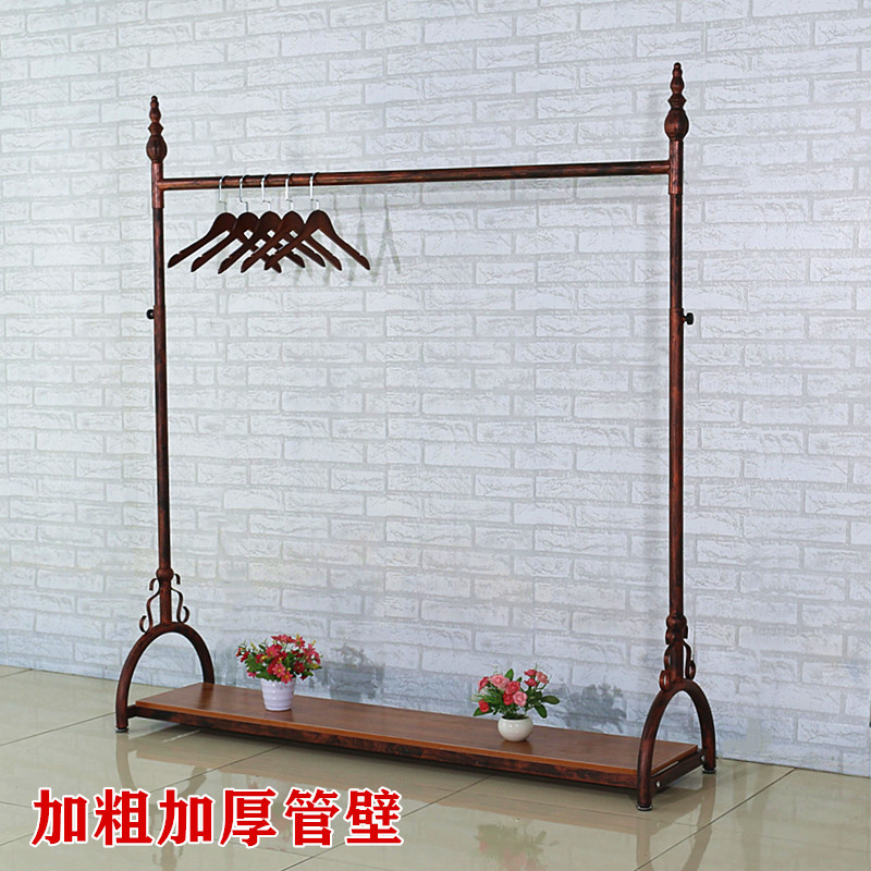 欧式复古服装店展示架落地架陈列挂衣架男女童装伸缩升降单杠架子