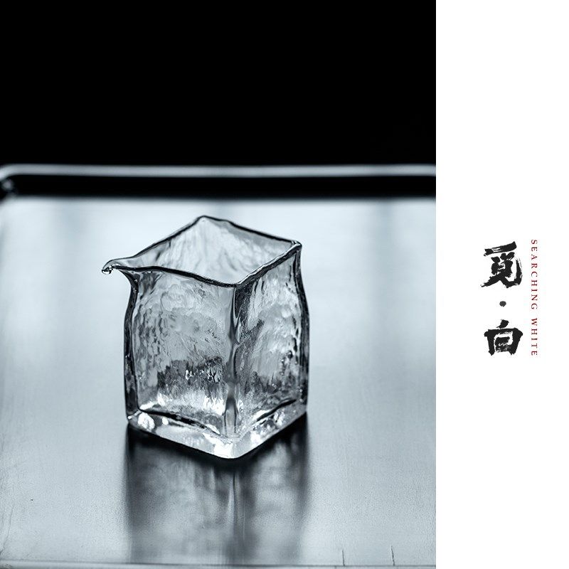 觅白玻璃匀杯气泡公道杯泡茶分茶器加厚茶海茶具配件手工四方耐热,餐饮具,公道杯,淘宝优惠券,粉丝福利购,淘宝优惠卷