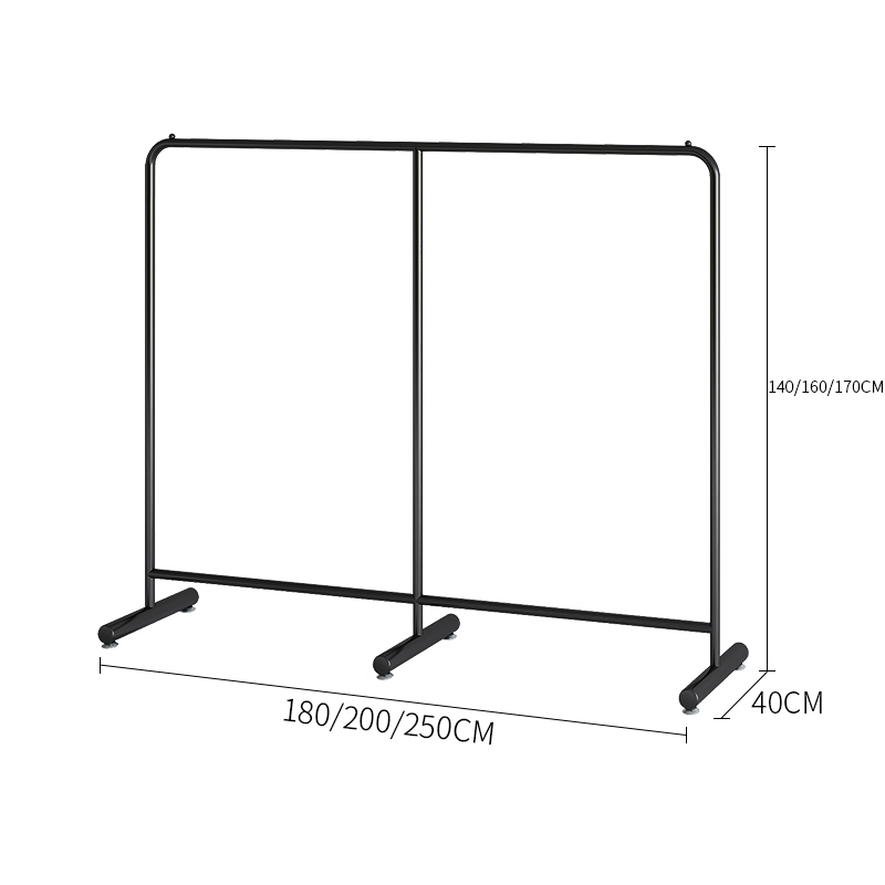 服装店衣架展示架落地式男女装店铁艺单杠中岛货架简约挂衣服架子