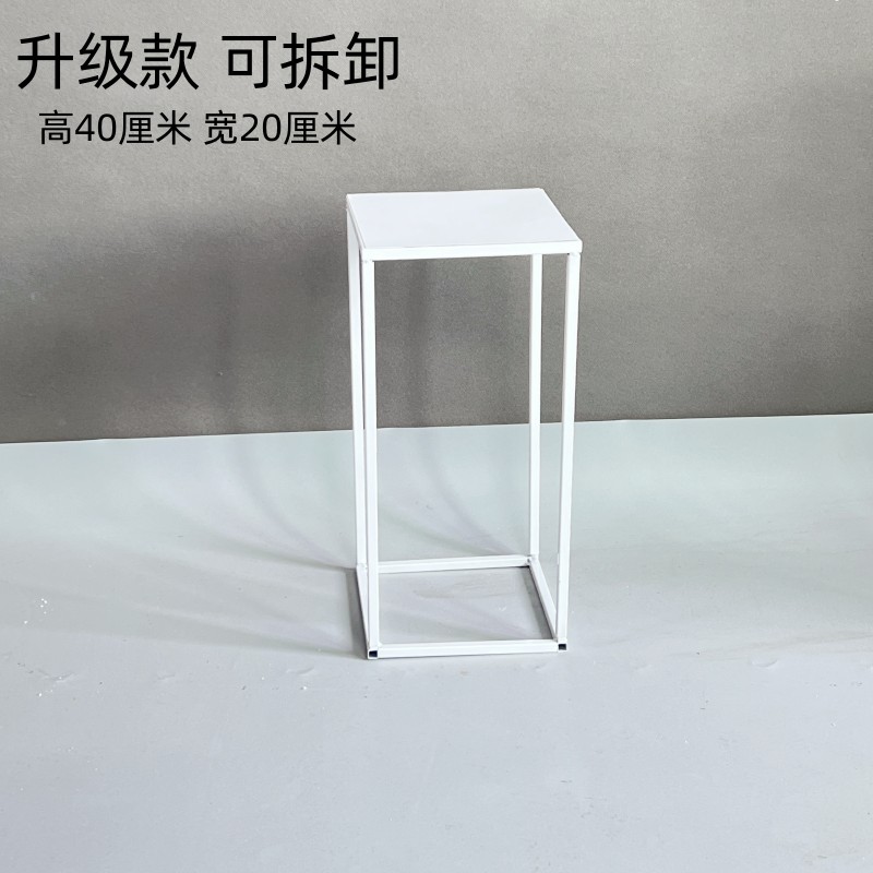 金色几何路引婚庆道具架子铁艺花柱婚礼花艺布置铁艺架迎宾区花架