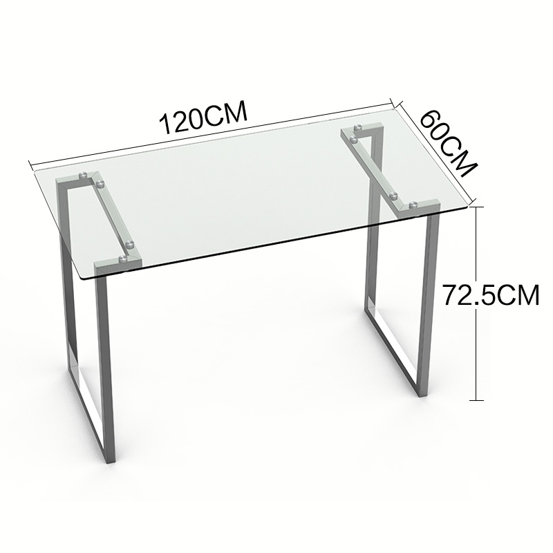 不锈钢极简长方形餐桌吃饭桌子蛋糕店早点咖啡桌子钢化玻璃金咖色