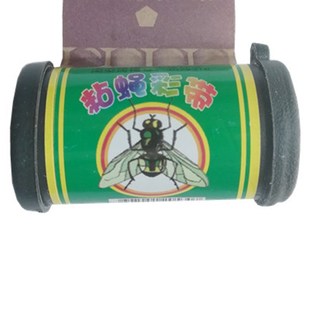 苍蝇贴强力粘家用粘苍蝇纸胶卷粘蝇彩带彩条带防风轴