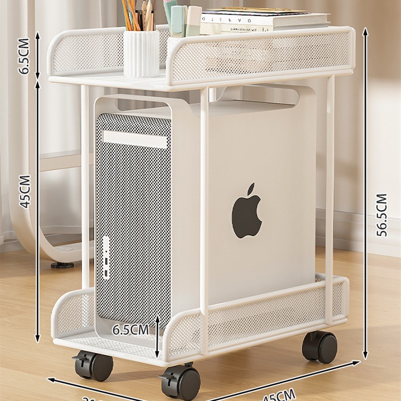 主机托架台式机箱移动支架悬挂式主机箱底座桌下双层电脑托盘挂架