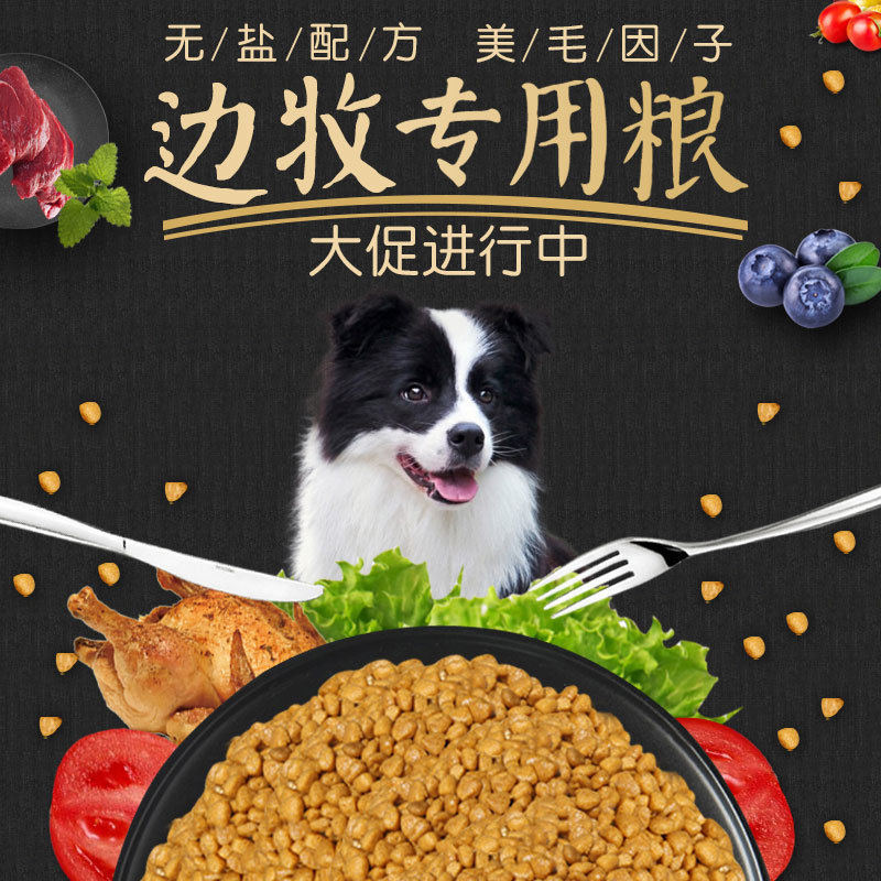 边牧狗粮5斤装成犬幼犬通用型中型犬边境牧羊犬专用牛肉味20