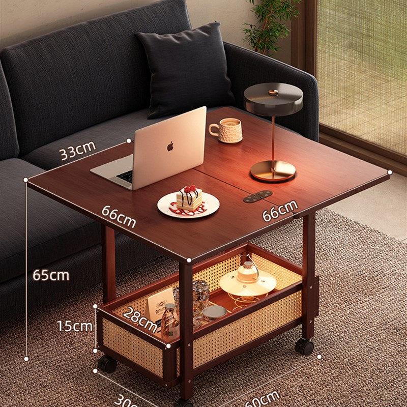 可移动边几小推车家用客厅沙发边柜小户型茶几床头柜多功能置物架