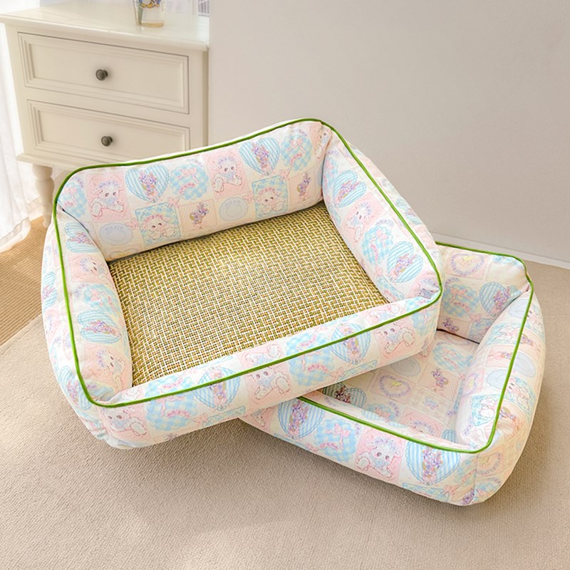 猫窝四季通用可拆洗猫沙发防抓夏天藤编凉席垫子猫咪睡窝夏季狗窝