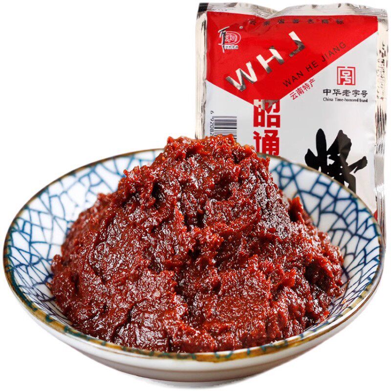 山姆冠超市云南特产万和昭通酱150g炒杂酱米线调料黄豆酱辣椒酱炒