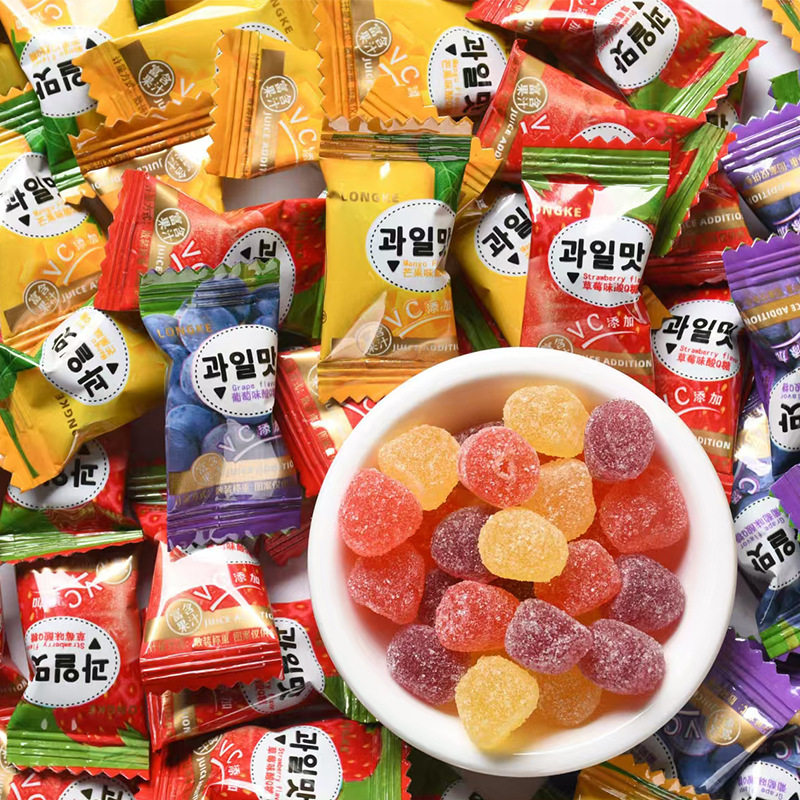 山姆冠超市龙客VC果汁橡皮软糖火锅店前台招待小零食颗数多便宜糖
