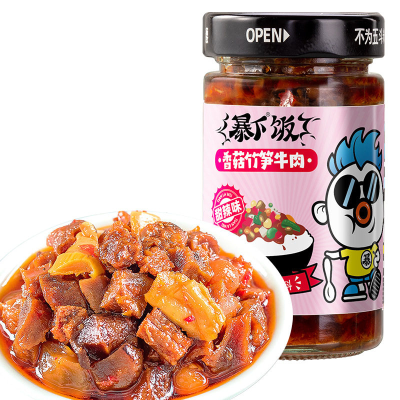 山姆冠超市吉香居暴下饭甜辣味200g微辣爆下饭牛肉酱下饭酱香辣拌