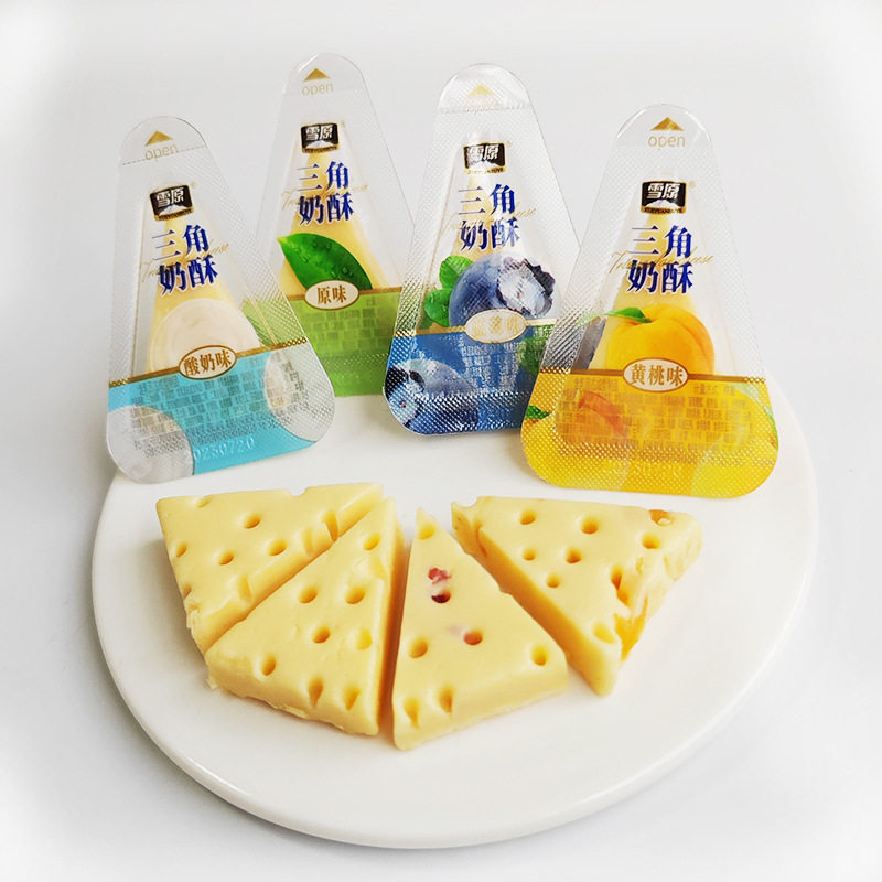 山姆冠超市雪原三角奶酥整包3斤装原味酸奶味1500g内蒙古奶制品芝