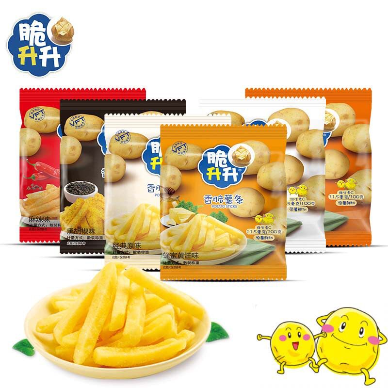 山姆冠超市代发包邮薯条5小包 100克脆升升薯片休闲零食香脆薯条