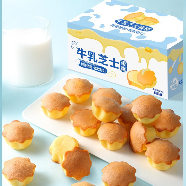 山姆超市杏享早餐面包整箱独立小包装儿童牛乳芝士蛋糕宝休闲健康