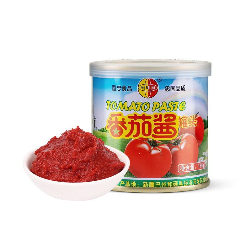 山姆冠超市半球红新疆番茄酱小包装家用198克直灌非挤压瓶装更新