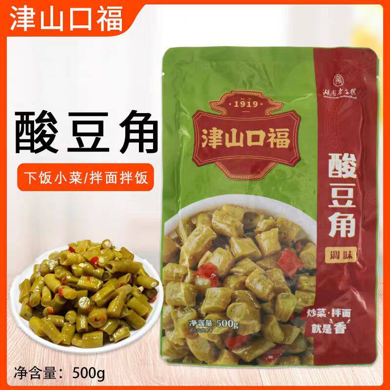 山姆冠超市津山口福酸豆角500g腌制咸菜香辣豇豆拌面炒饭开味菜榨