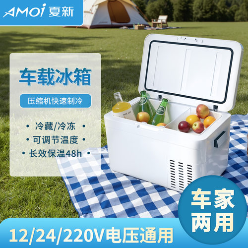 夏新12v24v冷冻车家两用车载冰箱