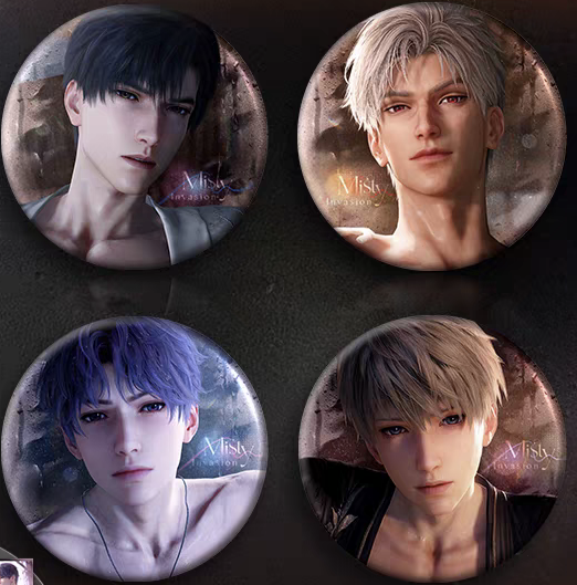 正品包邮恋与深空半透明侵占系列马口铁徽章祁煜黎深沈星回秦彻