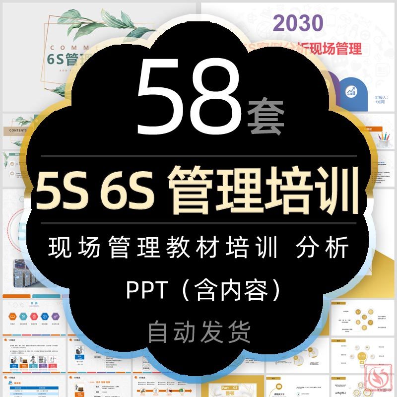 企业6s现场管理培训教材ppt模板企业工厂5s管理实施方法技巧课程