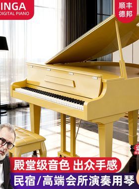 INGA德国88键三角电钢琴重锤家用高端会所酒店民宿演奏用琴定制款