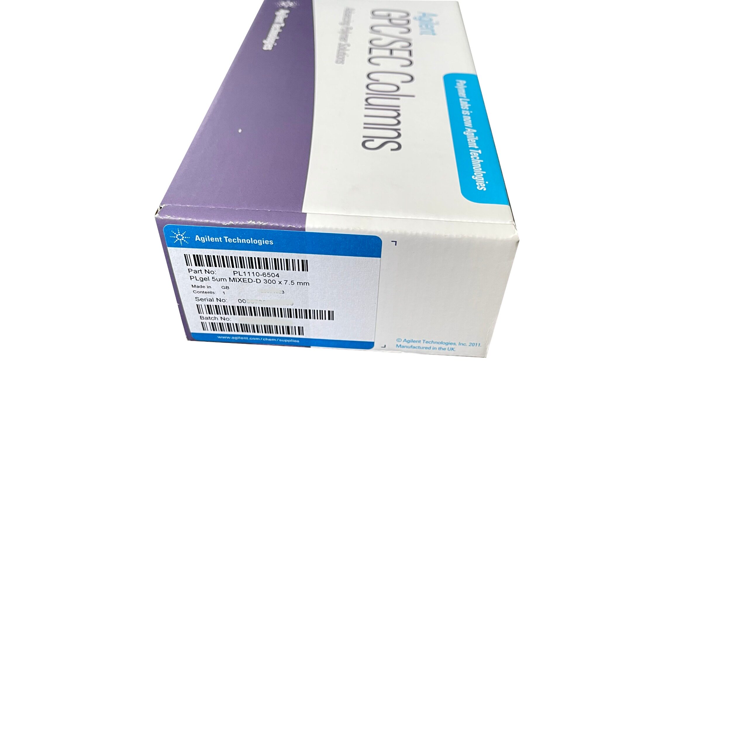安捷伦pl1110-6504 色谱柱 mixed-d液相色谱柱 7.5*300*5 原装