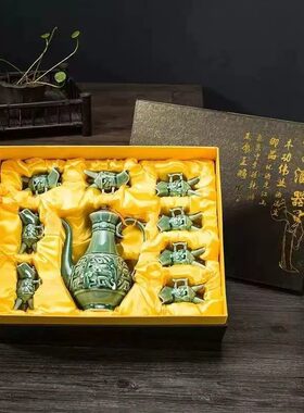 陶瓷酒具套装创意酒杯仿古代风家用白酒清烈酒杯子酒壶中式分酒器