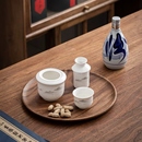 德化白瓷温酒壶温酒器中式 黄酒暖烫酒壶家用酒具套件酒壶白青酒杯