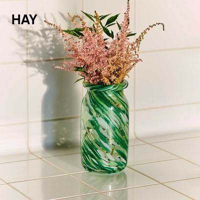 HAY Splash Vase 手工制作彩色玻璃花瓶 插花摆件装饰花器