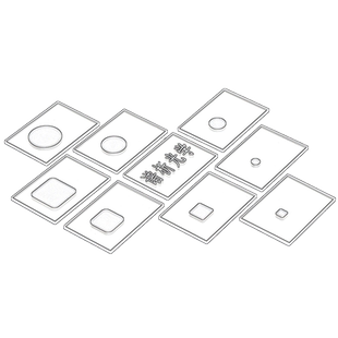 X衍射仪粉末样品槽xrd方/圆槽高透光可定制异形石英盖片规格二