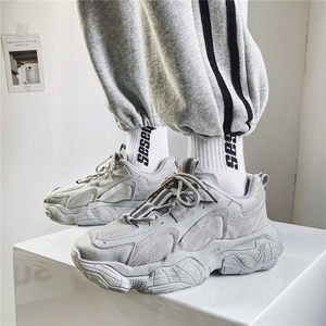 413-1/YS08/P55  2023小白鞋百搭老爹鞋厚底增高运动休闲鞋男图片