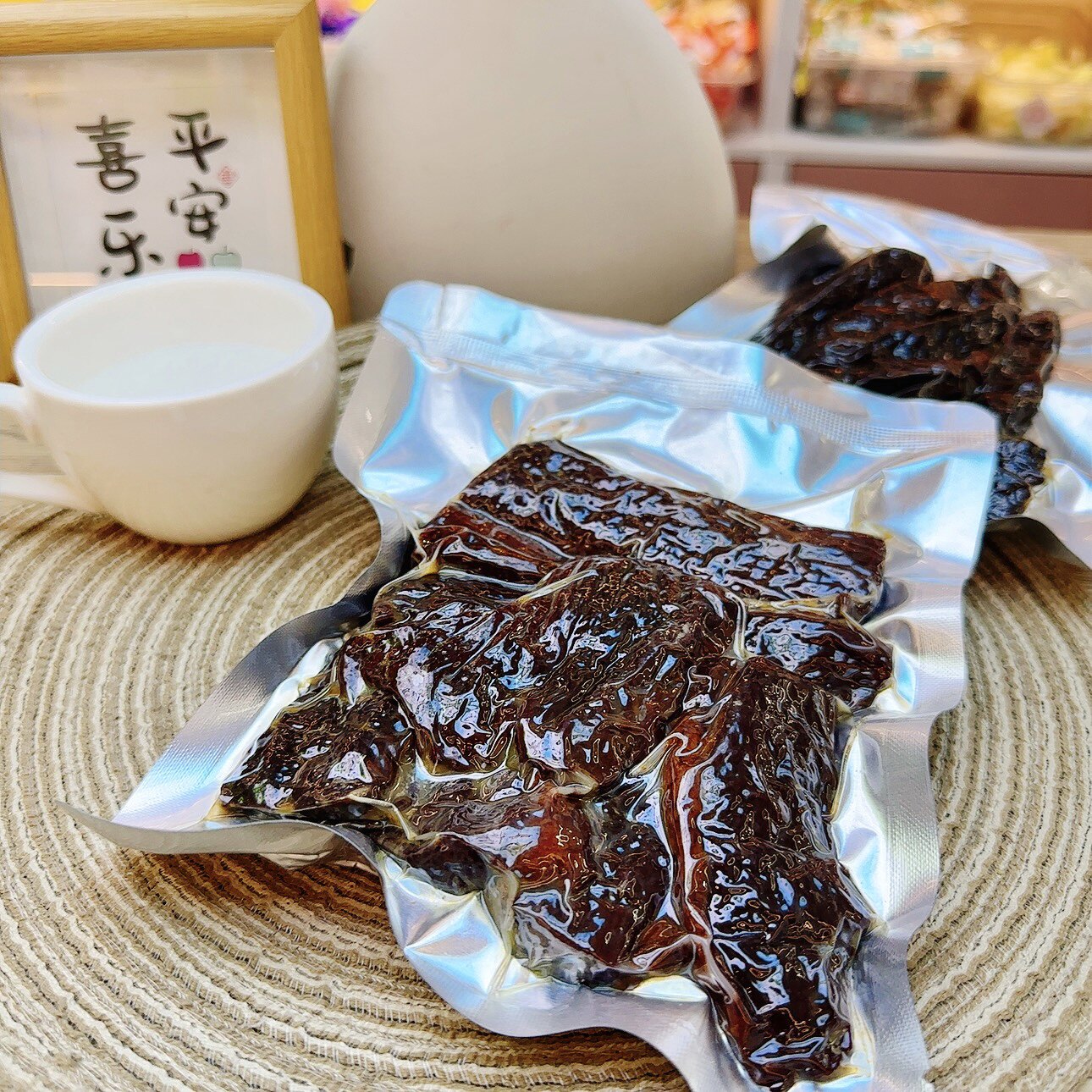 烤牛胸口风干牛肉干肥瘦相间原切开袋即食烧烤草原牛肉八成干