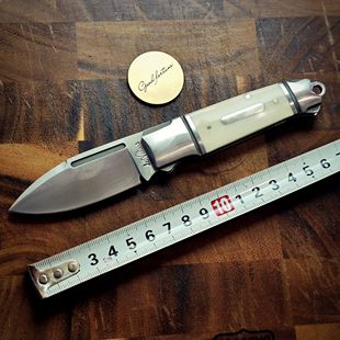 经典収藏ADV屠夫大予头D2刃片做精致开合有力白骨细腻