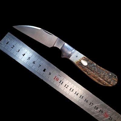 户外随身折叠鹿角D2高硬度进口锋利手工精致家用口袋刀小刀水果刀