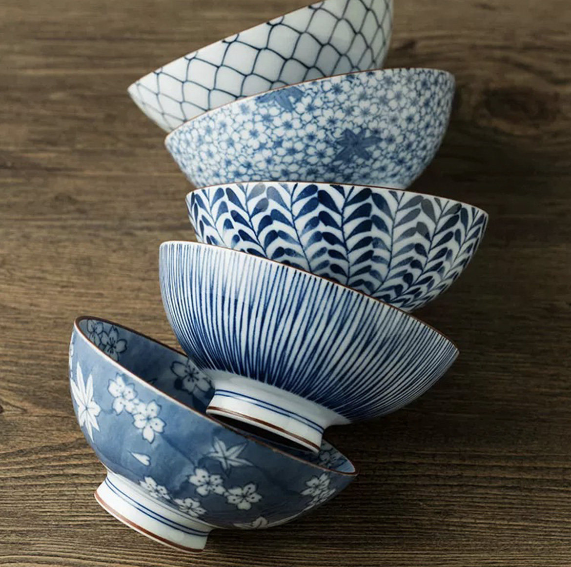 日本进口陶瓷餐具釉下彩青花蓝染家用高颜值大汤碗面碗饭碗大碗,餐饮具,碗,淘宝优惠券,粉丝福利购,淘宝优惠卷