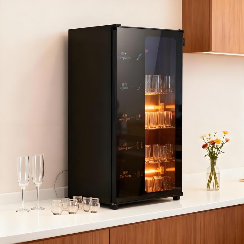 台式红酒杯茶水室酒吧玻璃杯专用消毒柜快速餐饮杯子消毒收纳柜