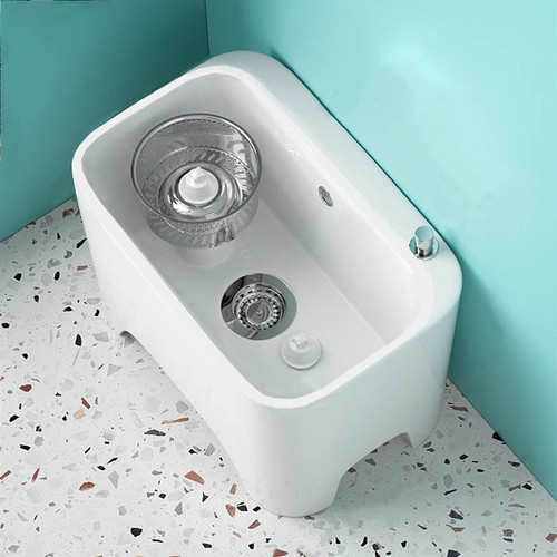 ARPOW拖把池55cm双驱动家用阳台大号带水龙头高脚拖布池地拖水槽