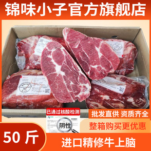 冷冻精修牛瘦肉牛肩背肉面馆饭店商用 原切巴西牛上脑50斤