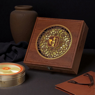 新款金线莲通用包装盒雕刻窗花木盒山珍海味100-500克装礼盒空盒