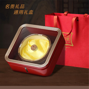 名贵礼品通用包装盒红色开窗山珍海味干货礼盒鹿茸花旗参空盒包邮