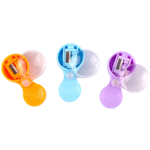 天卓圆形2.0铅笔芯卷笔刀2.0自动铅笔转笔刀 小学生文具粗铅笔双孔削笔器笔刨仿木铅笔芯卷笔刀卷铅芯细铅刀