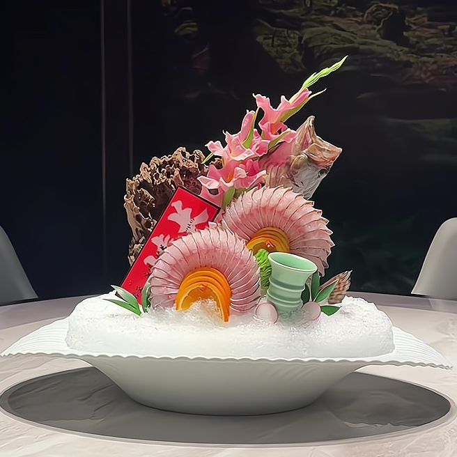 高档意境陶瓷刺身三文鱼专用盘海鲜姿造盘日式料理盘器皿火锅姿造