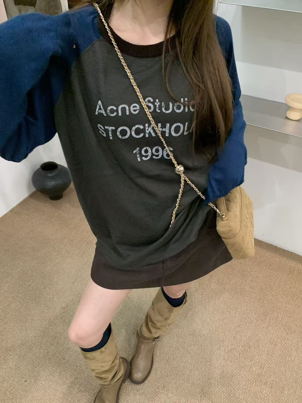 高品质羊绒2026秋季新款韩版显瘦圆领长袖针织衫女毛衣打底上衣