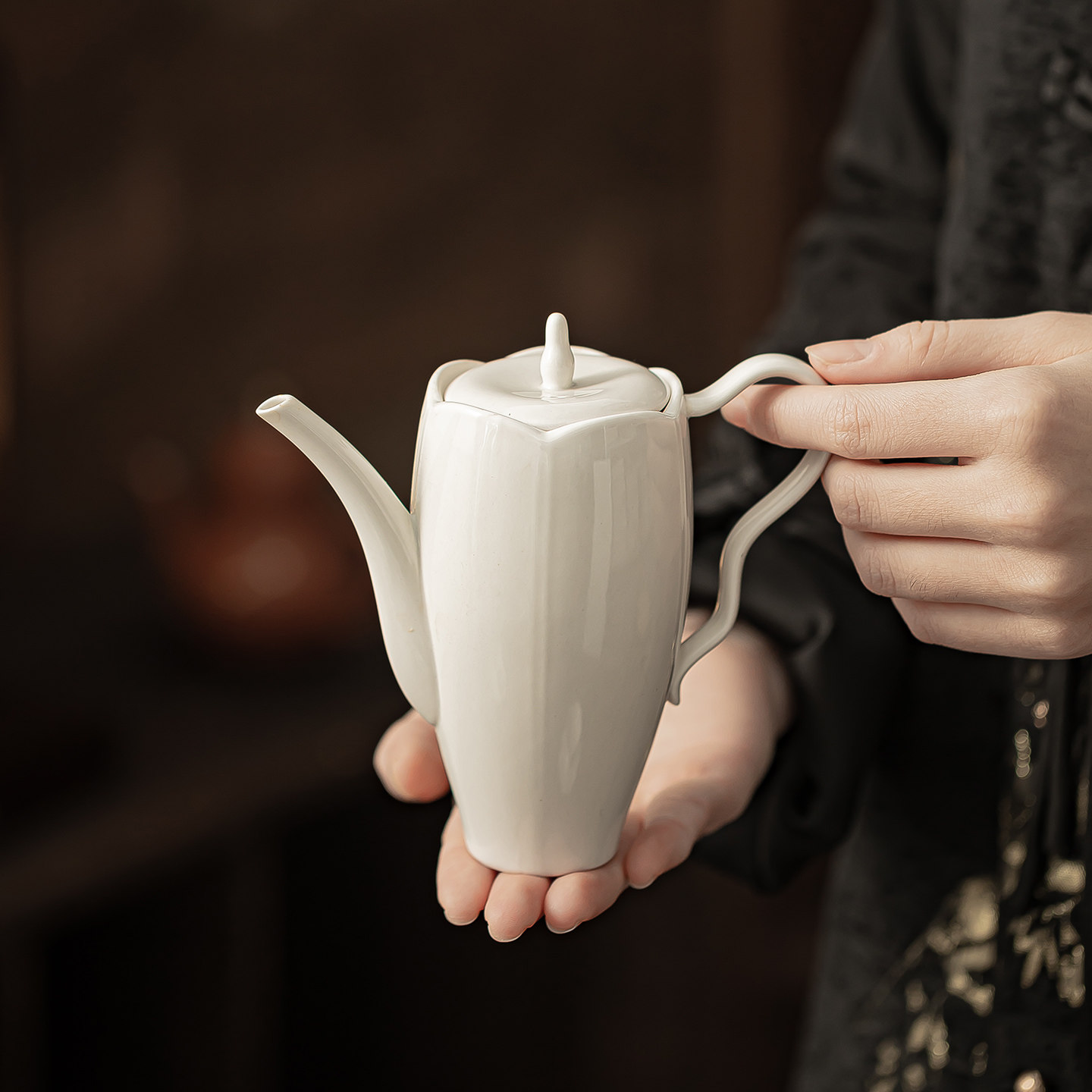 仿宋陶瓷茶壶泡茶神器家用高档新型泡茶壶一人用过滤单壶功夫茶具