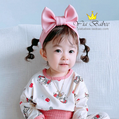 婴儿发带女宝宝儿童发箍可爱卖萌蝴蝶结头饰公主百搭百天周岁头箍